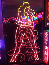  neon signs from their company  God