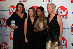 Elisabeth Dermot Walsh, Kia Pegg, Actress Bharti Patel and Valerie Pitman 
