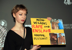 Pro-Vegan protestor 