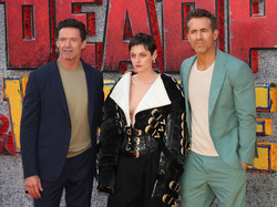 Hugh Jackman, Emma Corrin and Ryan Reynolds