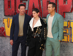 Hugh Jackman, Emma Corrin and Ryan Reynolds