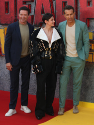 Hugh Jackman, Emma Corrin and Ryan Reynolds