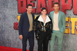 Hugh Jackman, Emma Corrin and Ryan Reynolds