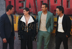 Hugh Jackman, Emma Corrin, Ryan Reynolds and Shawn Levy