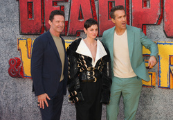 Hugh Jackman, Emma Corrin and Ryan Reynolds