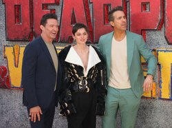 Hugh Jackman, Emma Corrin and Ryan Reynolds