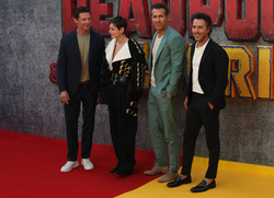 Hugh Jackman, Emma Corrin, Ryan Reynolds and Shawn Levy