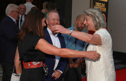 Victoria Hislop, Ian Hislop and Maureen Lipman 