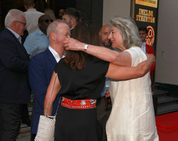 Victoria Hislop, Ian Hislop and Maureen Lipman 