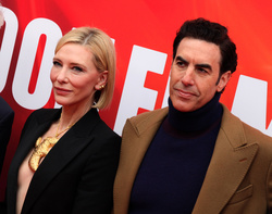 Cate Blanchett and Sacha Baron Cohen 