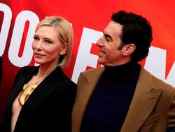 Cate Blanchett and Sacha Baron Cohen 