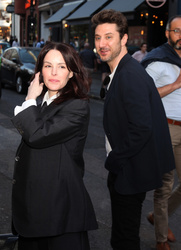 Emily Hampshire and Terry Matalas 