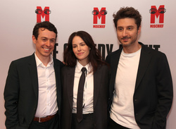 Jonathan Sayer, Emily Hampshire and Terry Matalas 